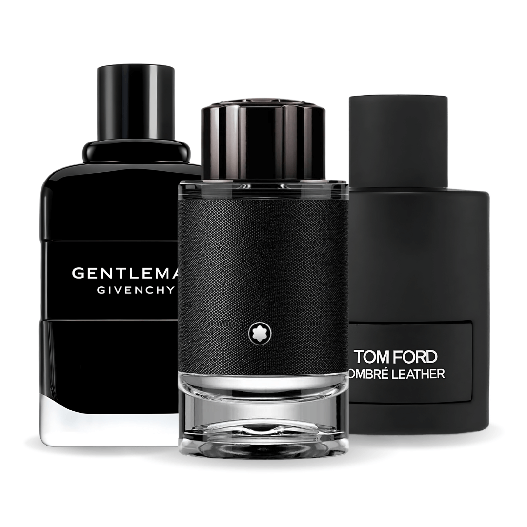 Combo de 3 perfumes Tom Ford Ombre Leather,  Givenchy Gentleman, Montblanc Explorer 100ml